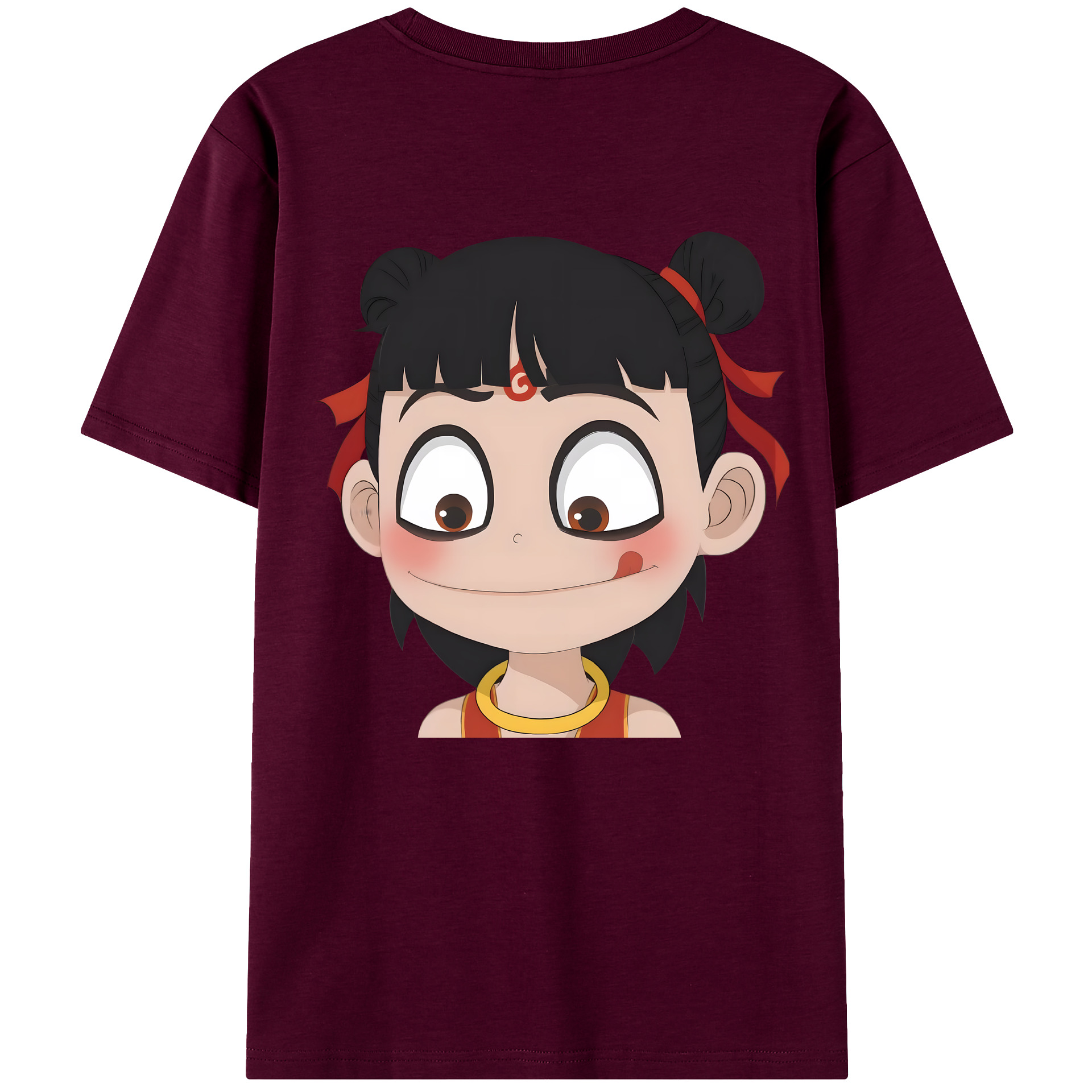 （画像用） Ne Zha 2 ナタ 魔童の大暴れ レディース半袖Tシャツ(バックプリント)
